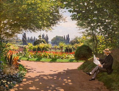 Adolphe Monet dans le jardin du Coteau à Sainte-Adresse - Claude Monet